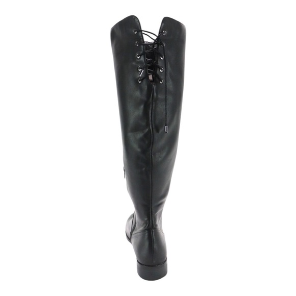 Aldo Catera Black Knee High Boots Faux Leather Size 11 - Picture 4 of 17